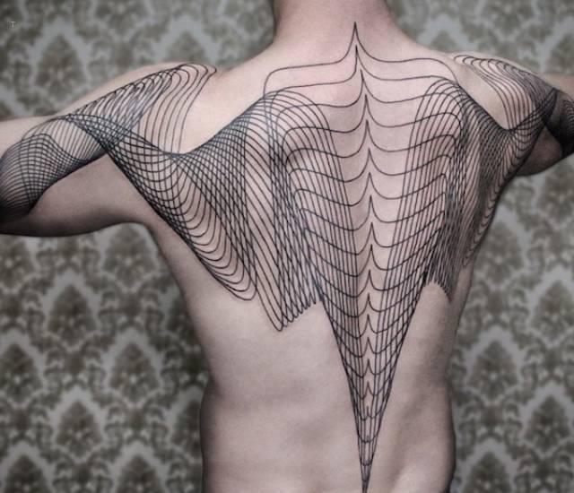 Geometric back piece