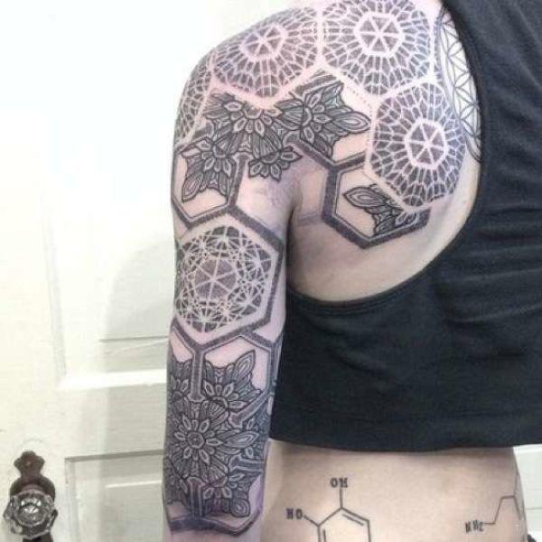 tattoo, Geometric Shoulder Geometric style shoulder tattoo
