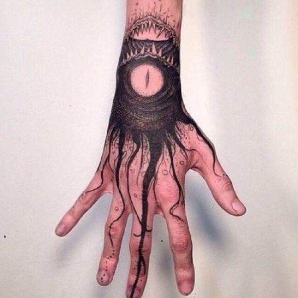 tattoo, Monster Hand A monster on his hand