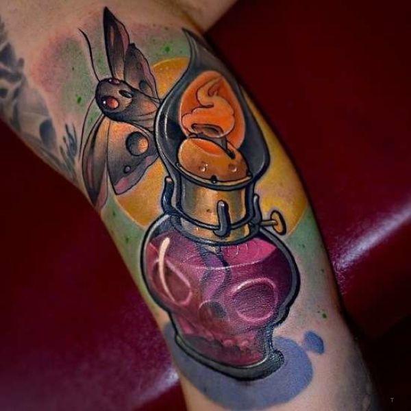 tattoo, Spooky Spooky moth to a flame with poison?